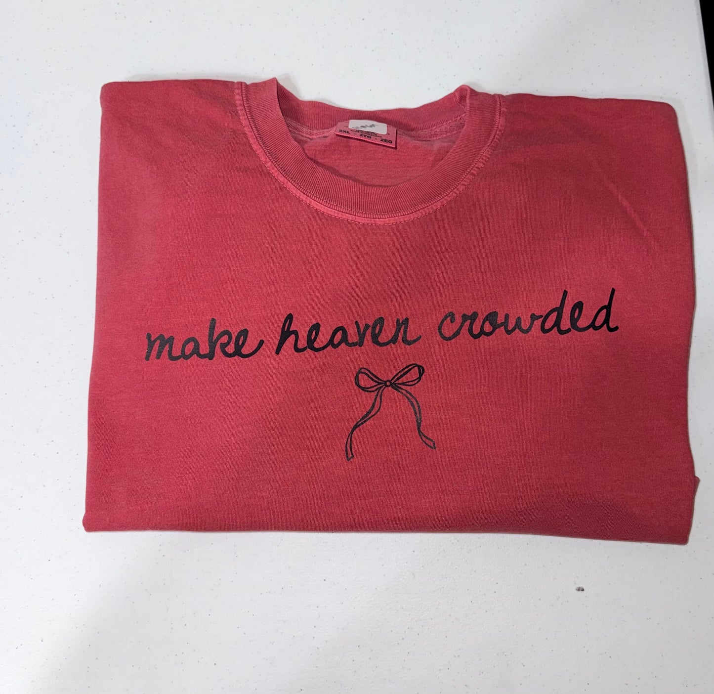 2XL Make Heaven Crowded Crimson Completed Imperfect Shirt
