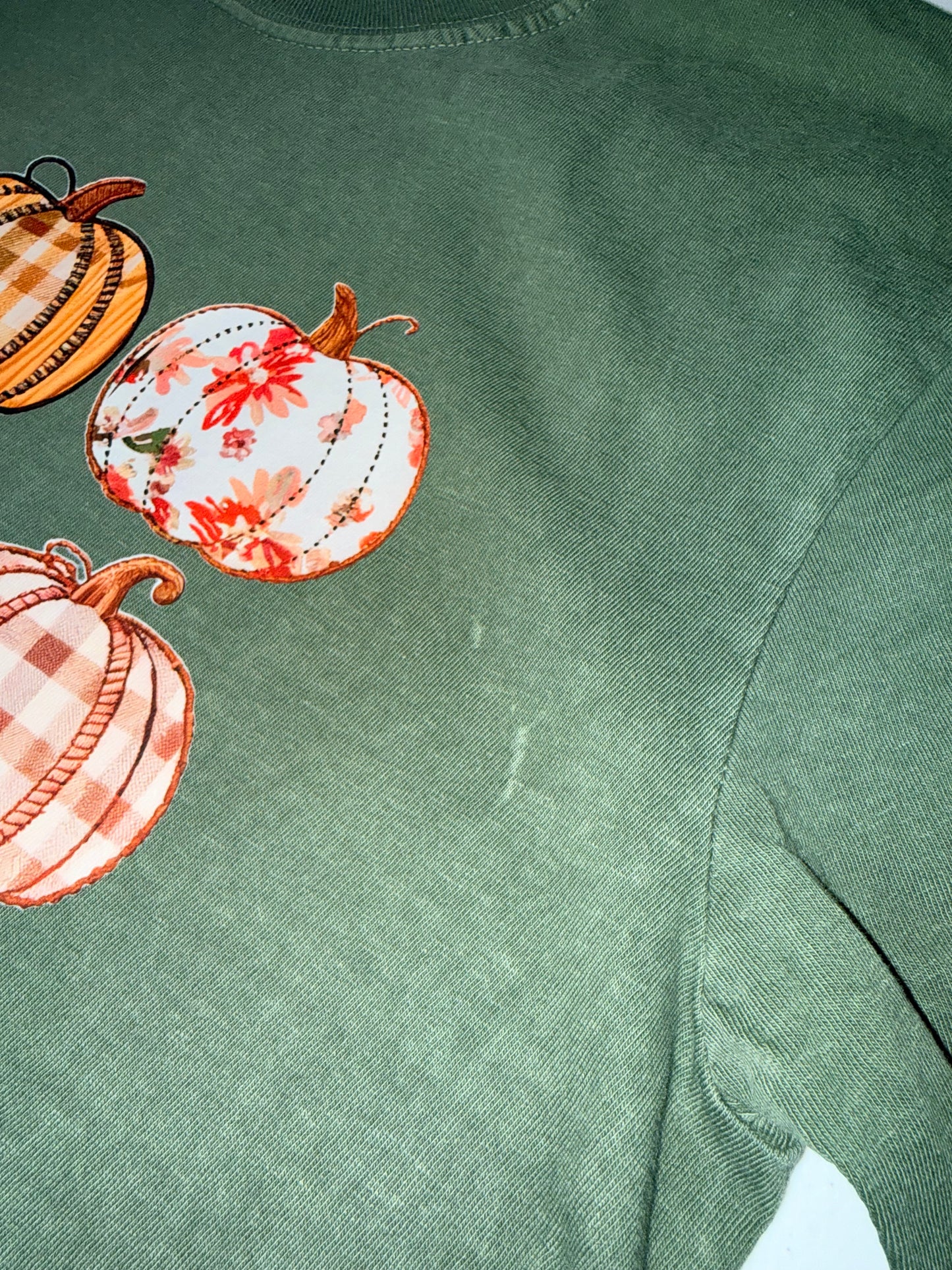 M Pumpkin Stitched Hemp Completed Imperfect Shirt
