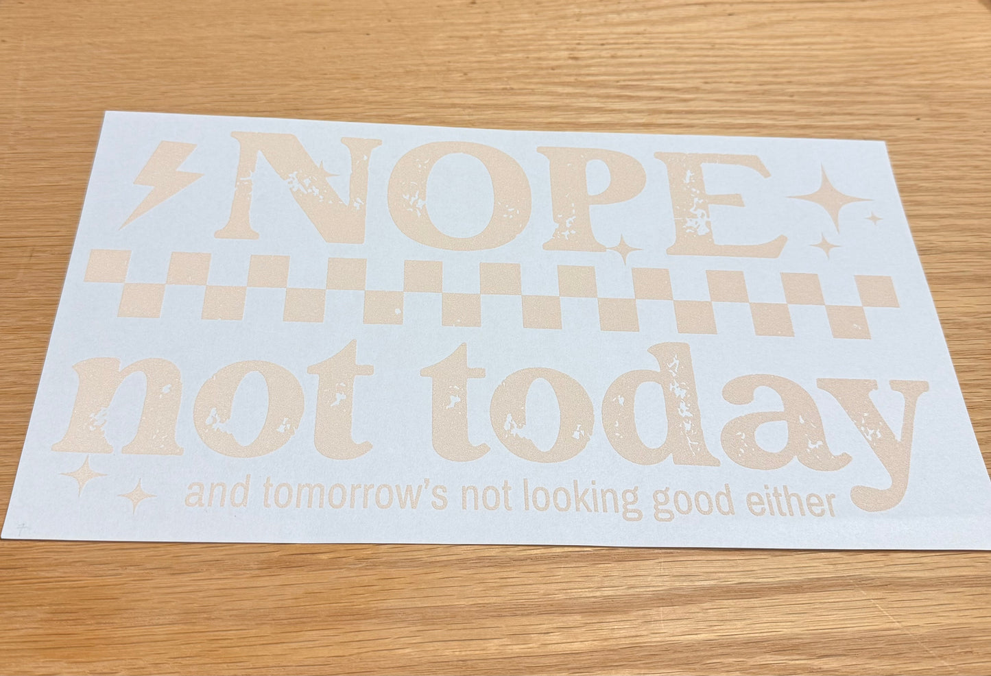 Nope not today, tomorrow's not lookin great
