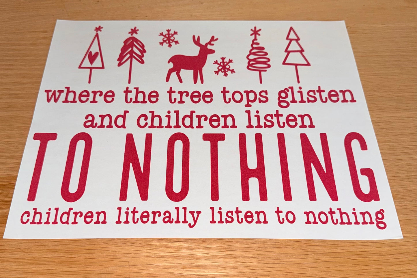 Tree Tops Glisten Children Listen to Nothing