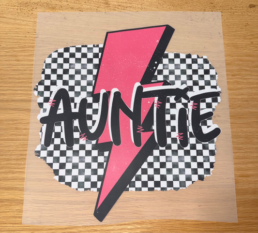 Auntie checkered background