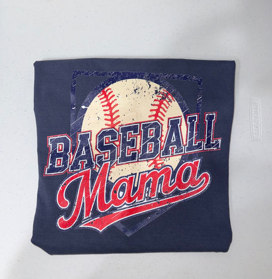 XL Baseball Mama Denim Completed Imperfect Shirt