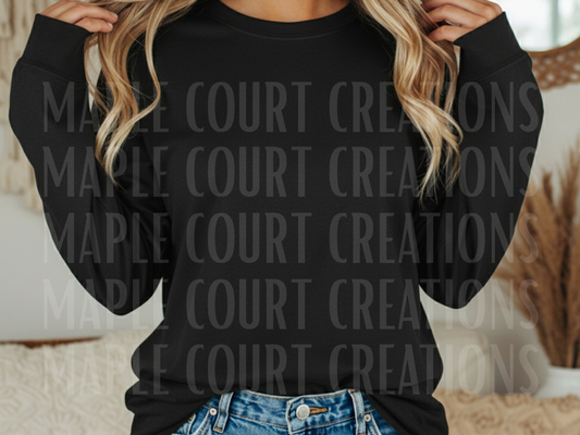 Black Comfort Colors Long Sleeve