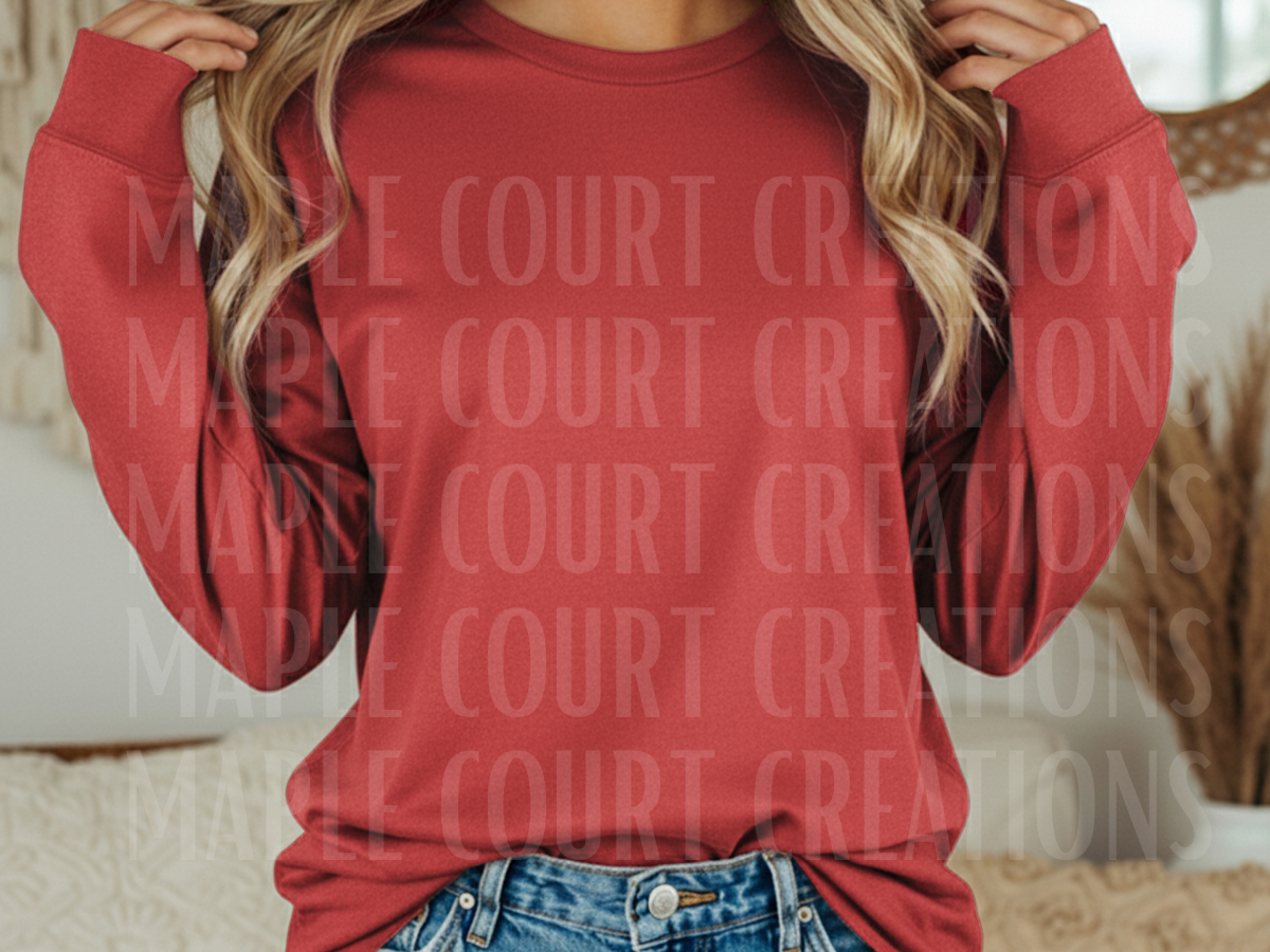 Crimson Comfort Colors Long Sleeve