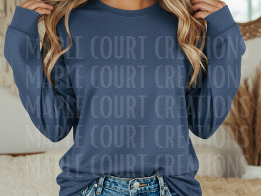 Denim Comfort Colors Long Sleeve