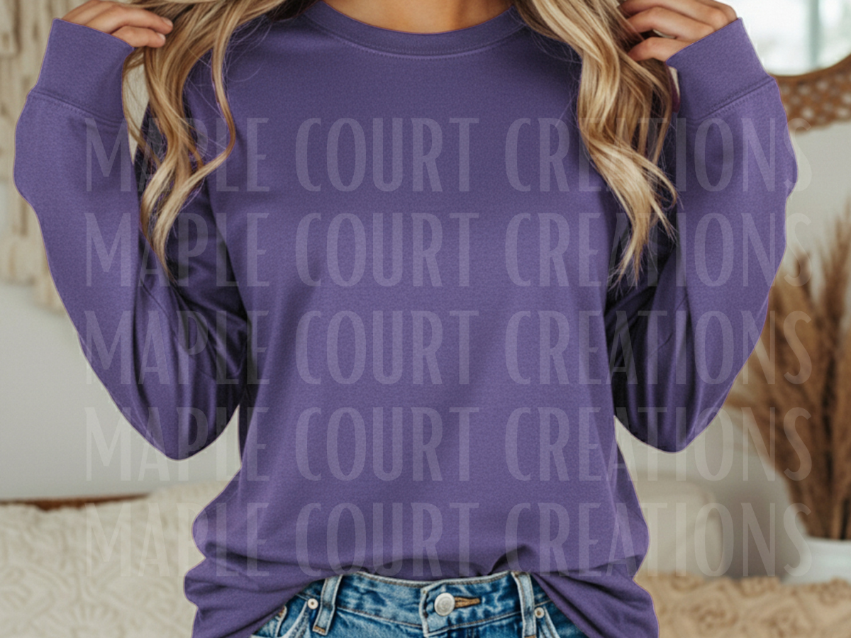 Grape Comfort Colors Long Sleeve