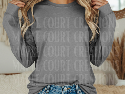 Gray Comfort Colors Long Sleeve