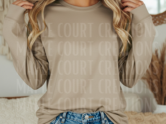 Khaki Comfort Colors Long Sleeve