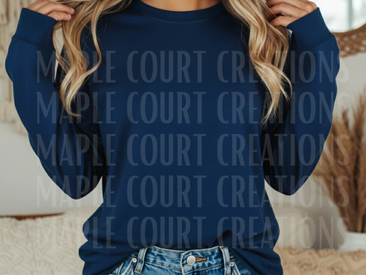Navy Comfort Colors Long Sleeve