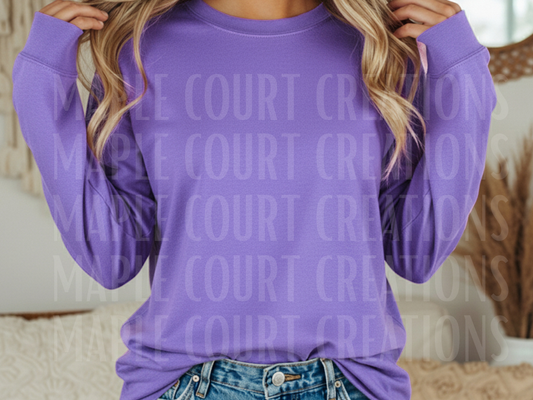 Violet Comfort Colors Long Sleeve