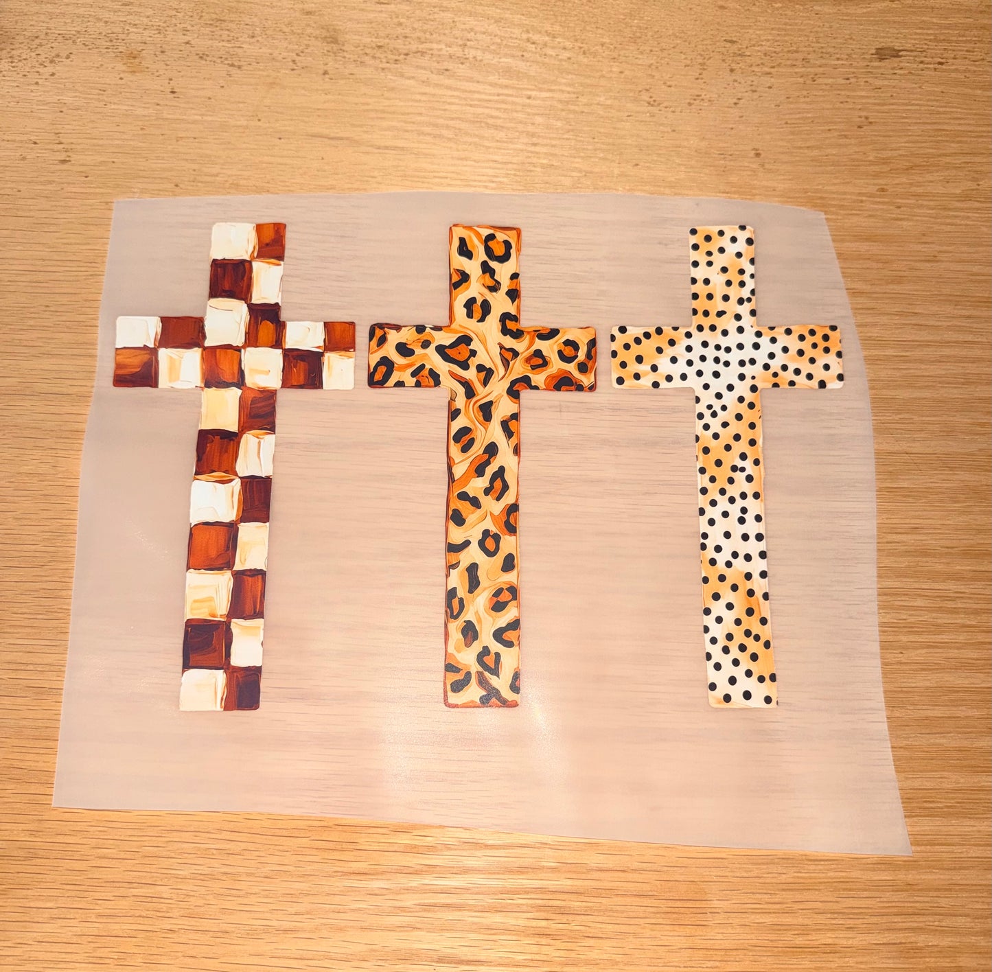 Crosses Tan Painted