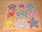 Floral Patchwork Seashells