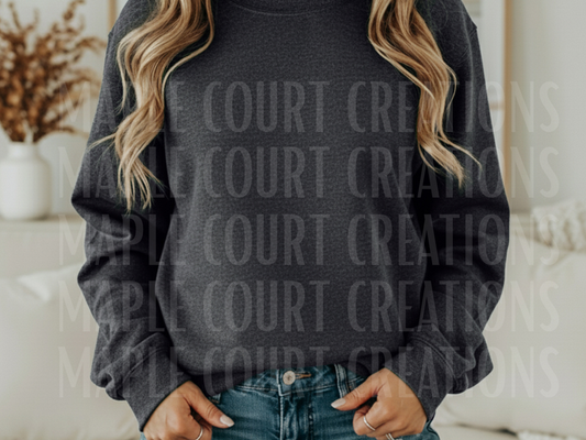 Dark Heather Gildan Crew