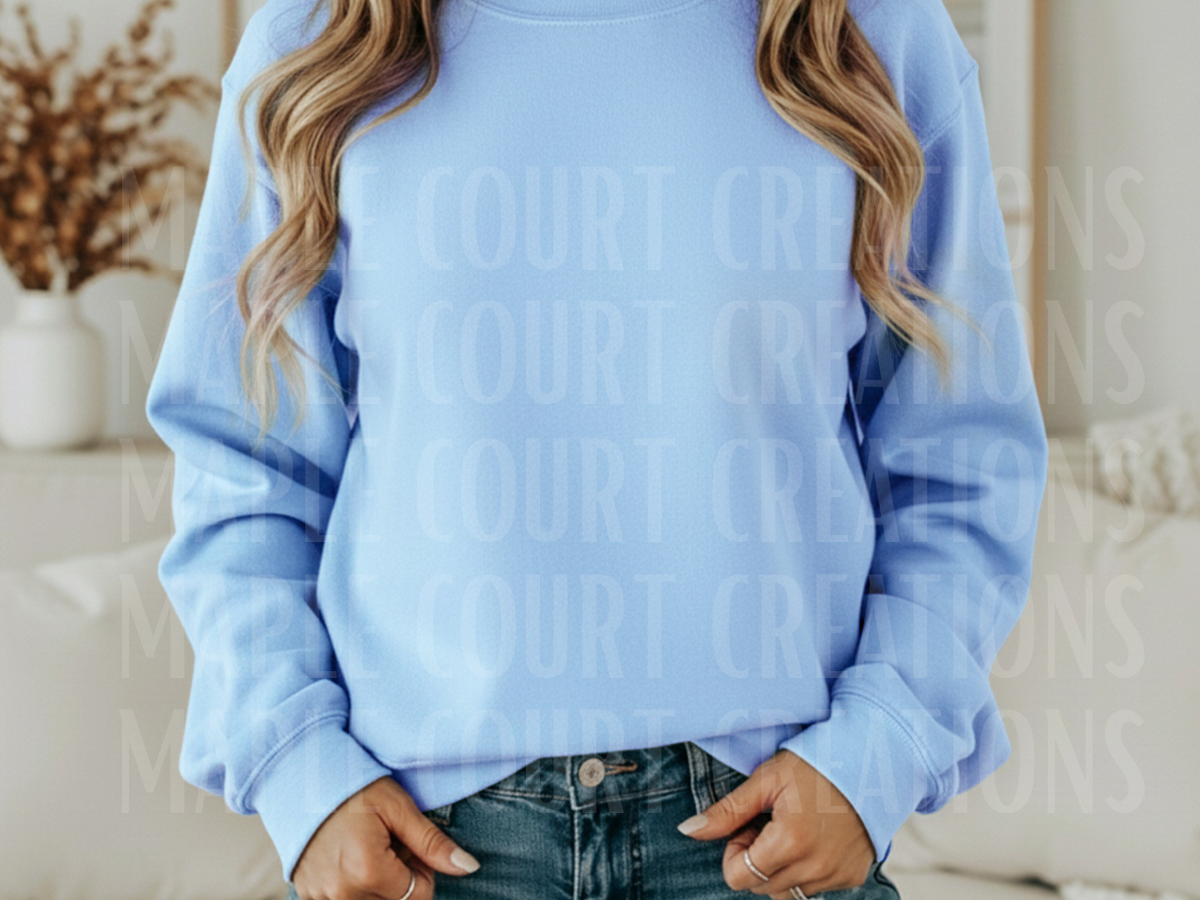 Light Blue Gildan Crew