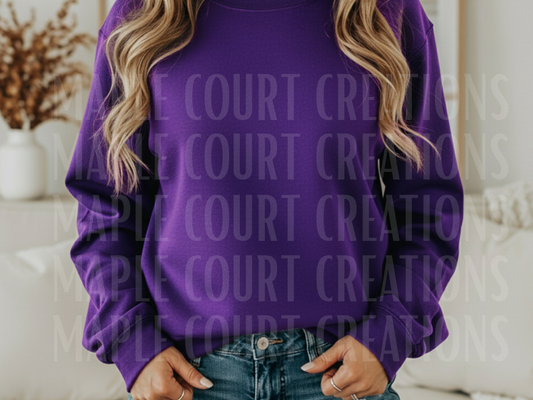 Purple Gildan Crew