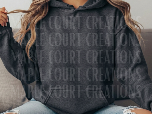 Dark Heather Gildan Hoodie