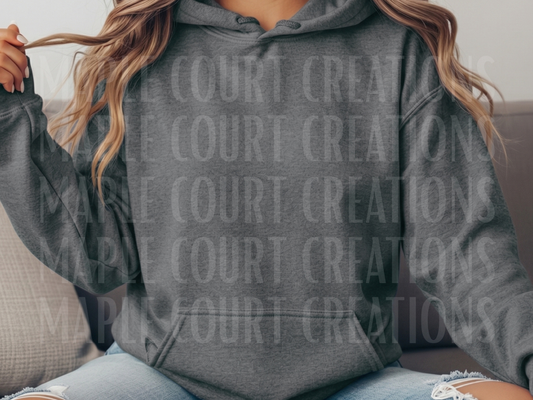 Graphite Heather Gildan Hoodie
