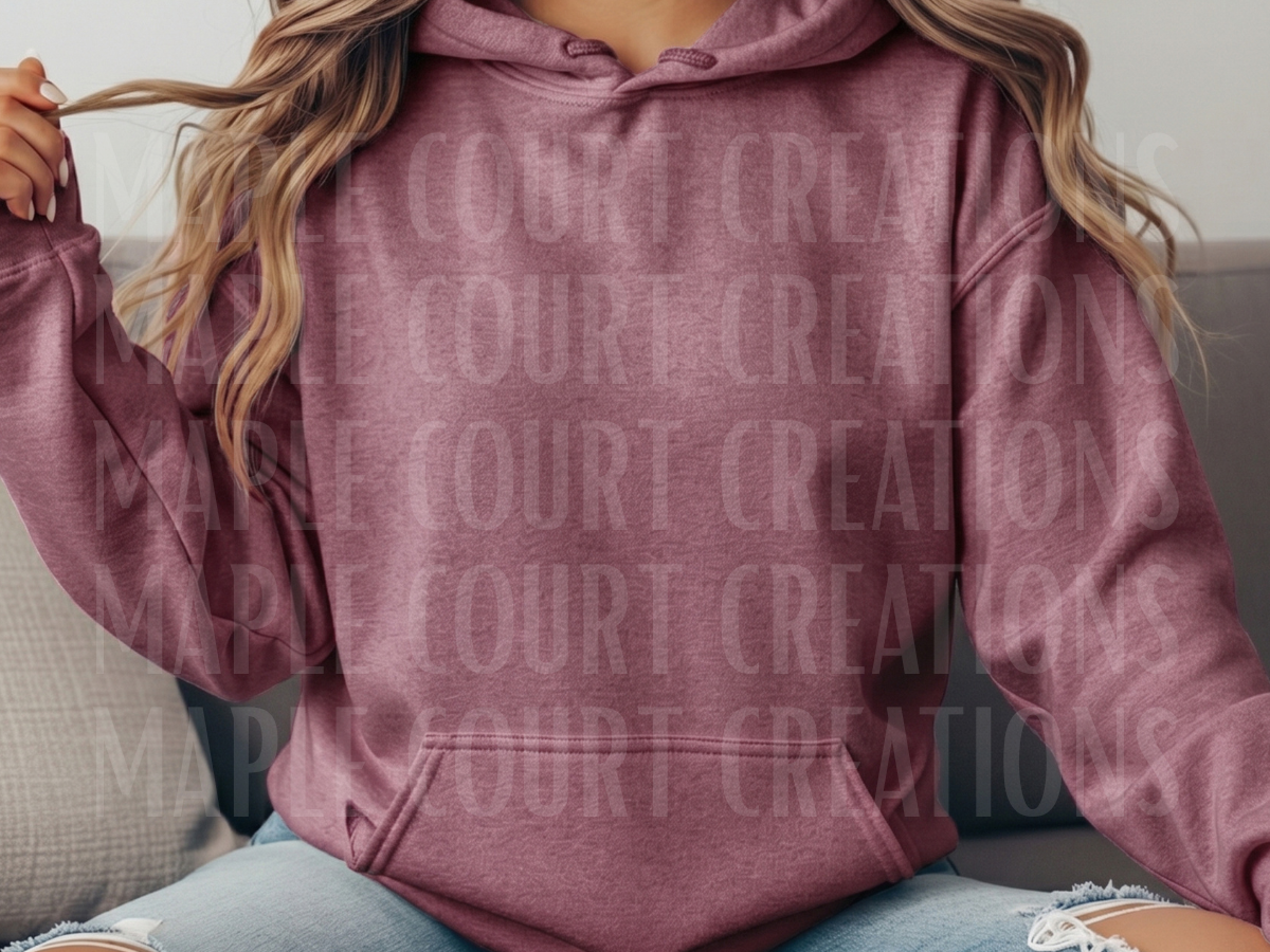 Heather Dark Maroon Gildan Hoodie