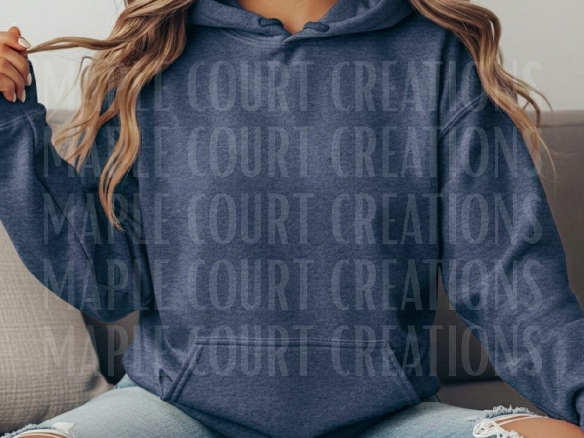 Heather Dark Navy Gildan Hoodie