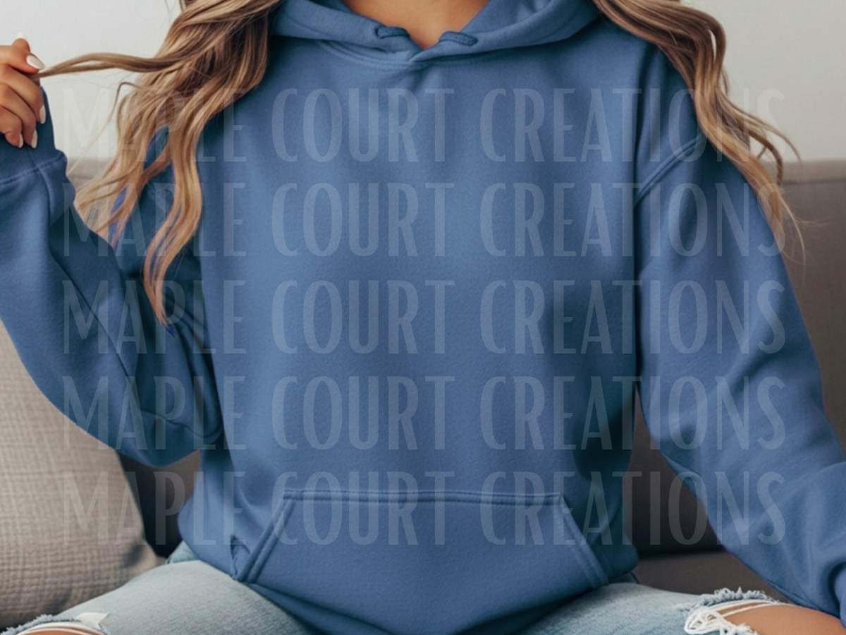 Indigo Blue Gildan Hoodie