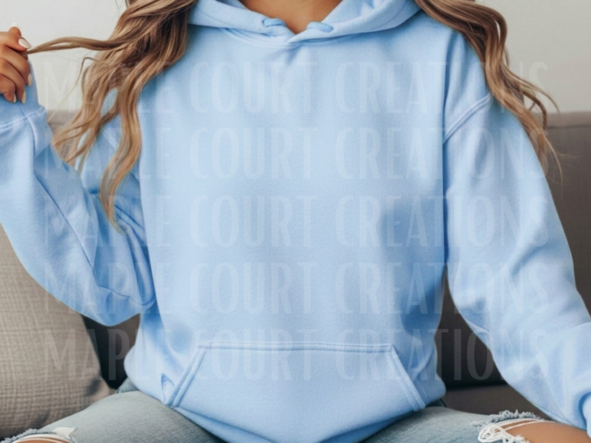 Light Blue Gildan Hoodie