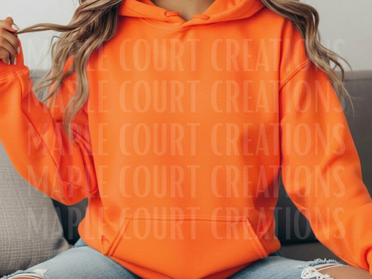 Safety Orange Gildan Hoodie