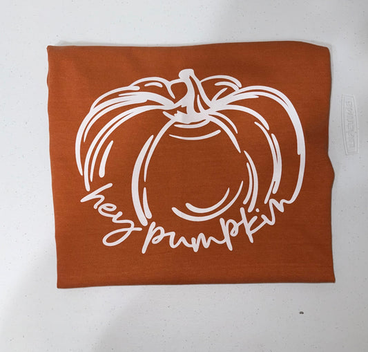 Small Hey Pumpkin Completed Imperfect Shirt