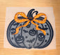 Lace Pumpkin with Skulls