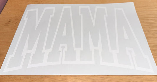 Mama White Outline