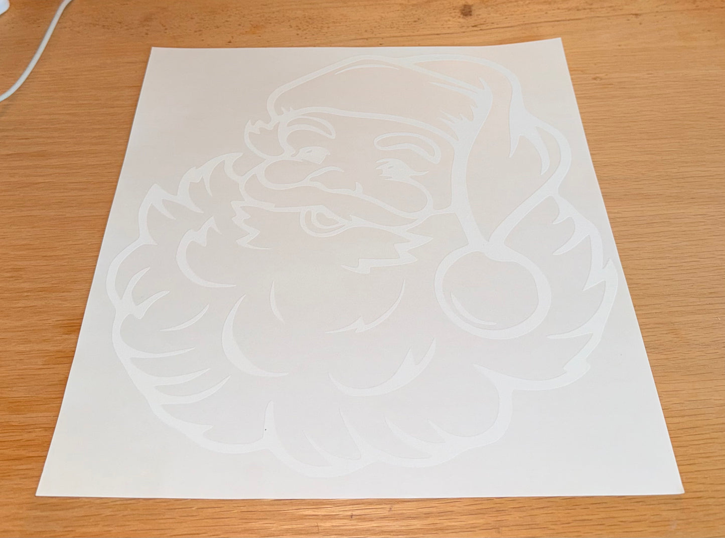 White Santa Outline