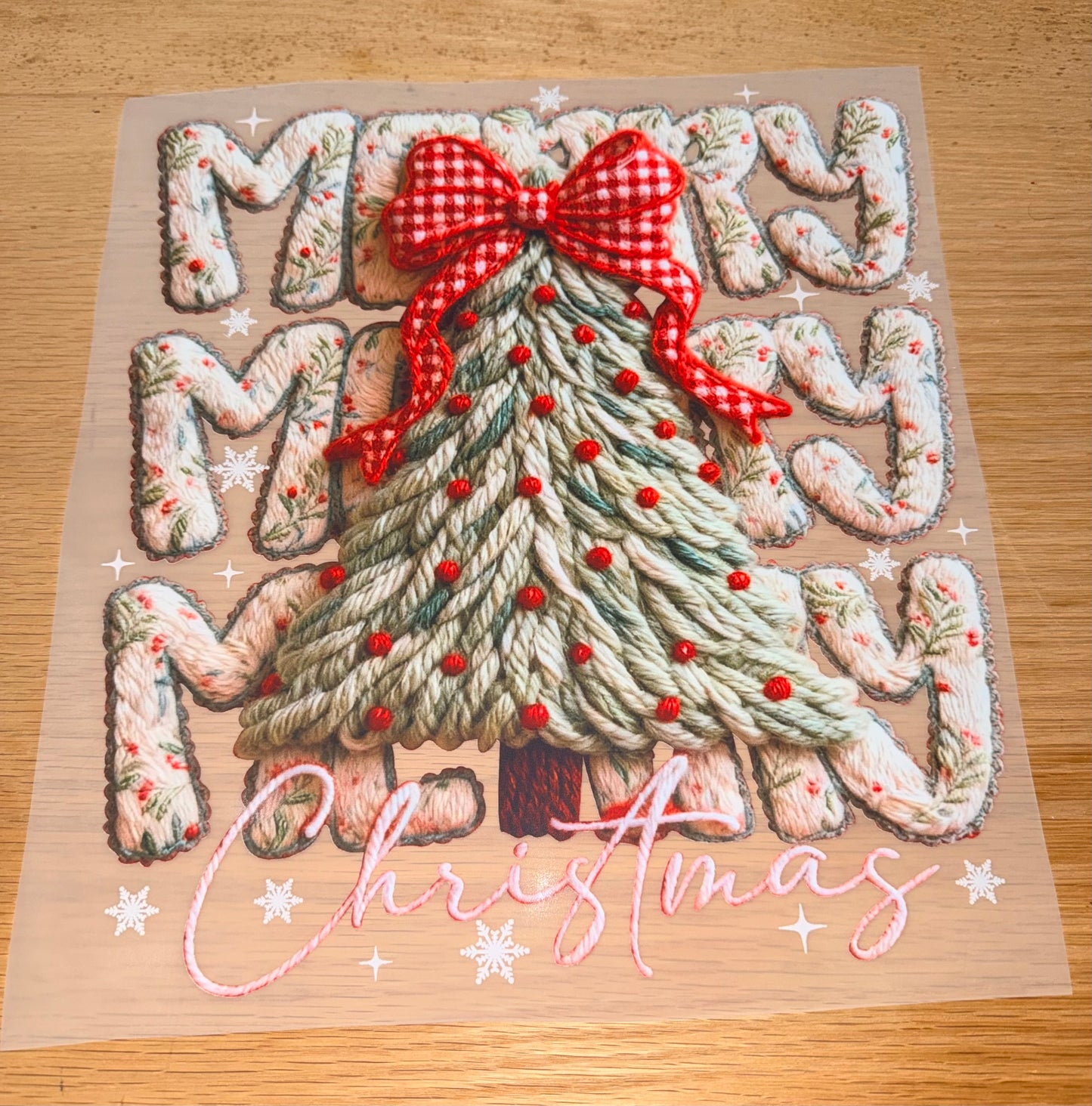 Yarn Tree Merry Christmas