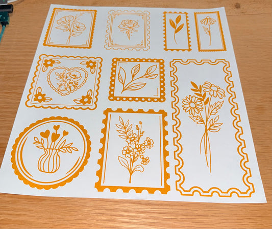Floral Stamps Gold