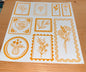 Floral Stamps Gold