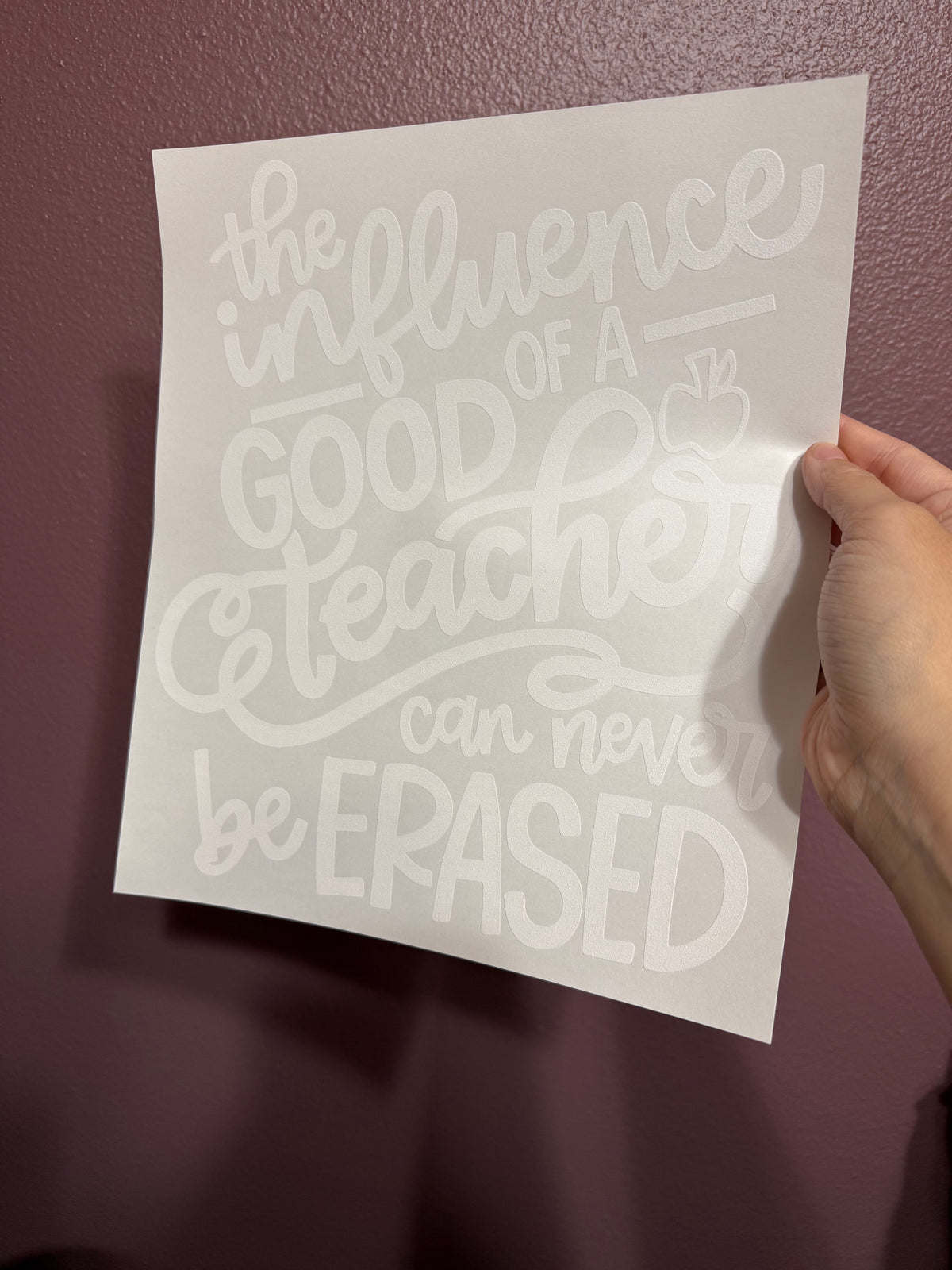 Influence of a good teacher