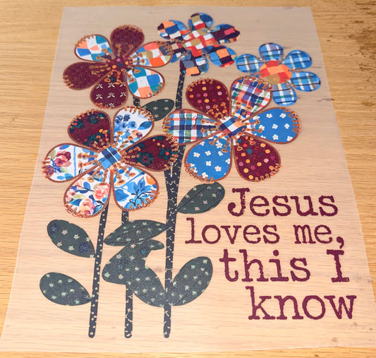 Jesus Loves Me Patchwork Print