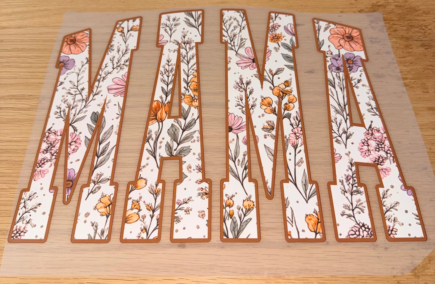 Mama White with Floral Print